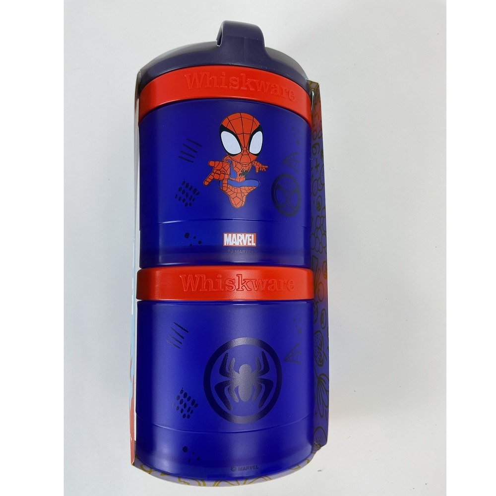 Marvel Spidey Amazing Friends Stackable Snack Container Two 1 Cup Jars Whiskware - Picture 2 of 5